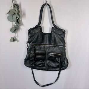 GG Boss | Genuine Leather Black Crossbody Shoulder Bag Made In The USA